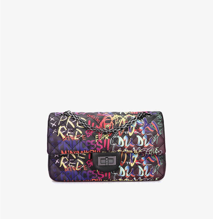 Graffiti alphabet rhombus chain bag Image