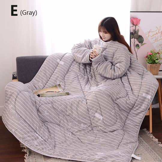 Winter Lazy Quilt with Sleeves Image