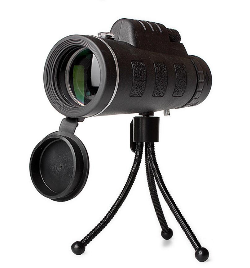 Compatible with Apple, Monocular Telescope Zoom Scope with Compass Phone Clip Tripod Image