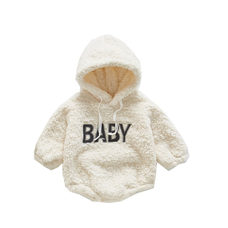 Baby alphabet baby robe hooded romper Image