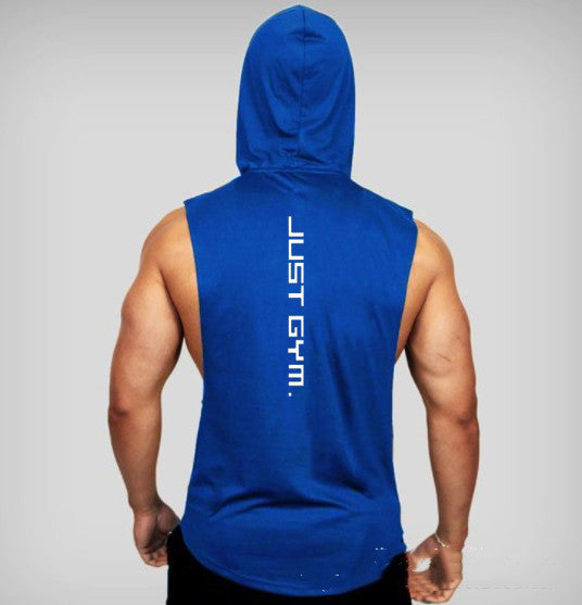 Fitness Vest Men Hooded Loose Clothes Image