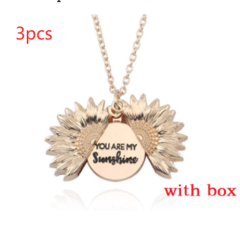 Sunflower Double Lettering Necklace Image