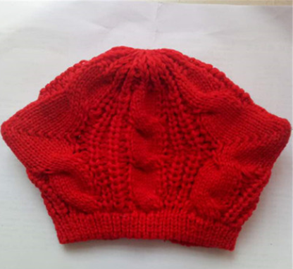 Hand Made 3D Cute Knitted Cat Ear Beanie For Winter Image