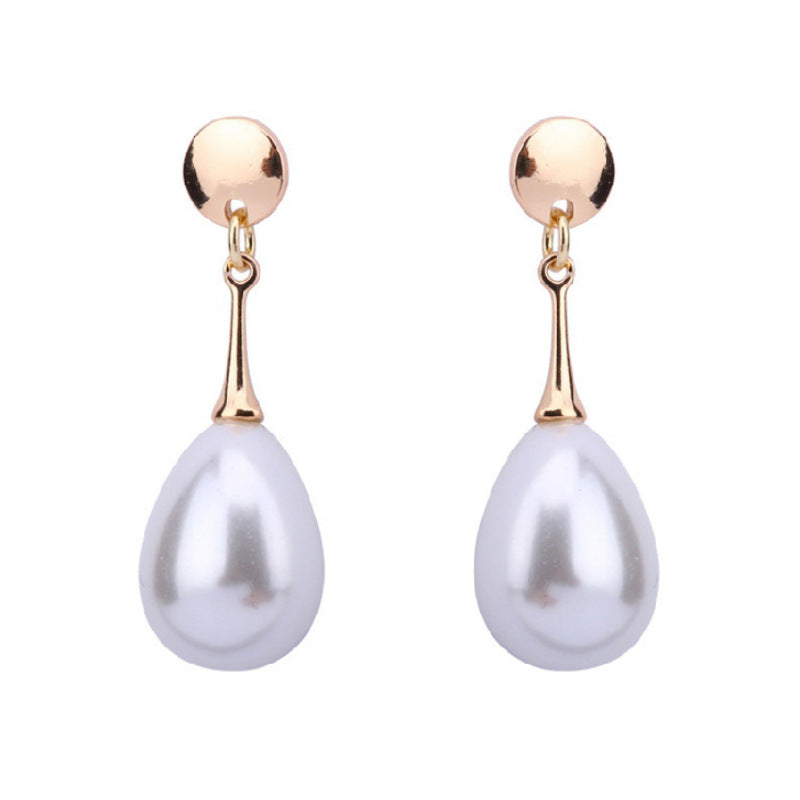 Waterdrop pearl simple personality earrings Image