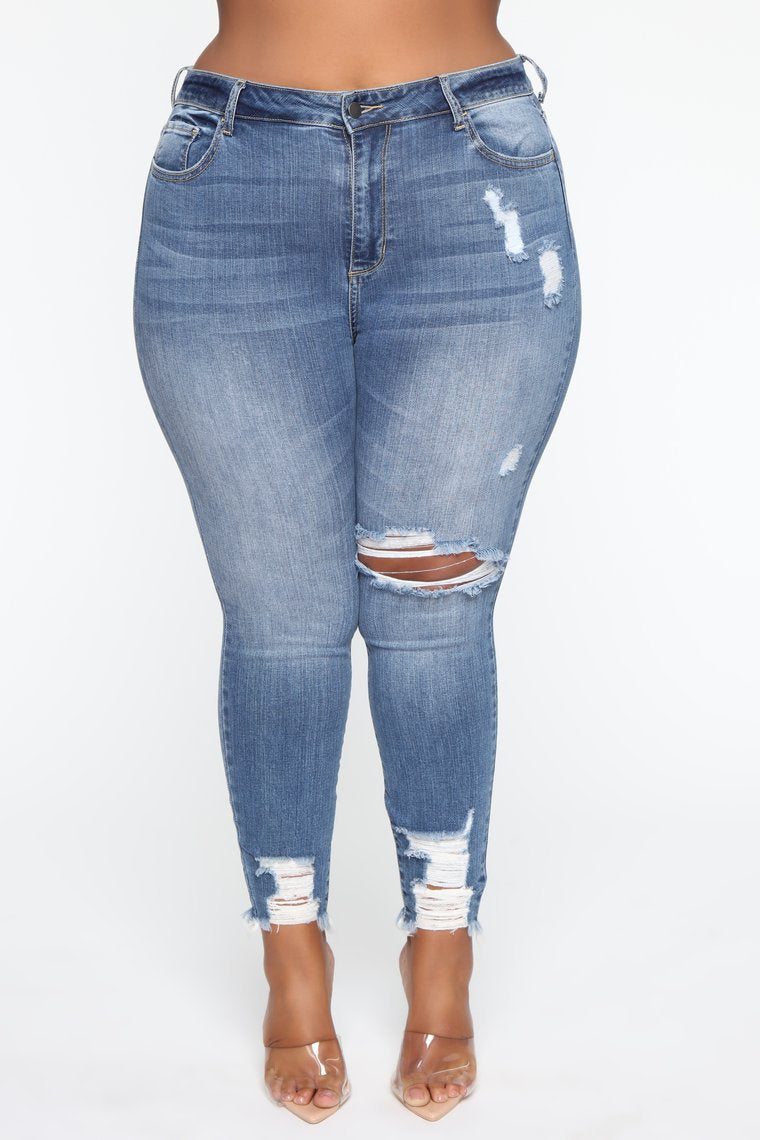 Stretch Ripped Women Plus Size Jeans Plus Size Jeans Image