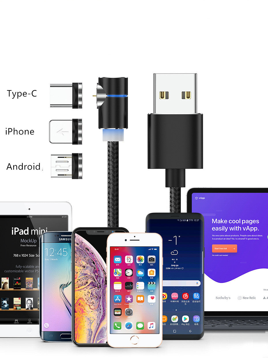 Magnetic Cable LED Magnet Charger Cable USB Cable & USB Type-C USB C Image