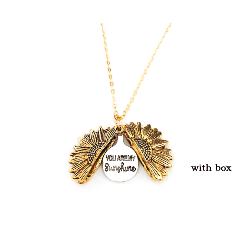 Sunflower Double Lettering Necklace Image