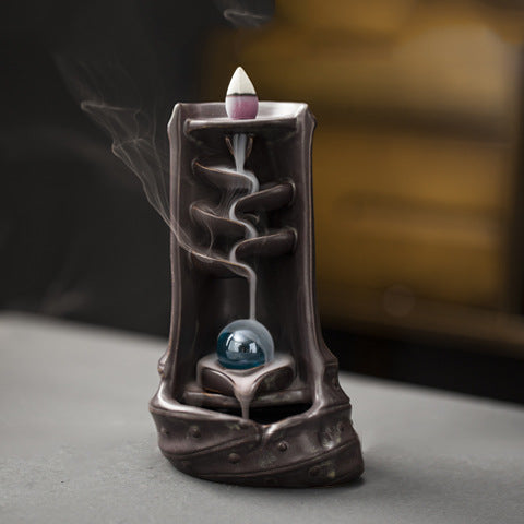 Multi-layers Ceramic Back flow Incense Burner Image