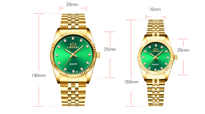 Golden couple watch men Image