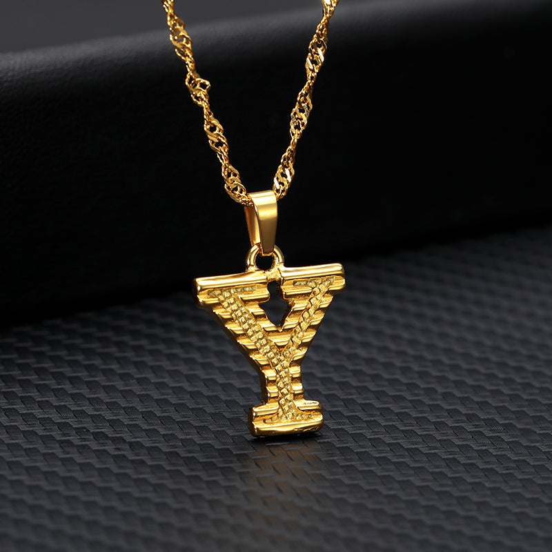 26 letters gold-plated pendant necklace Image