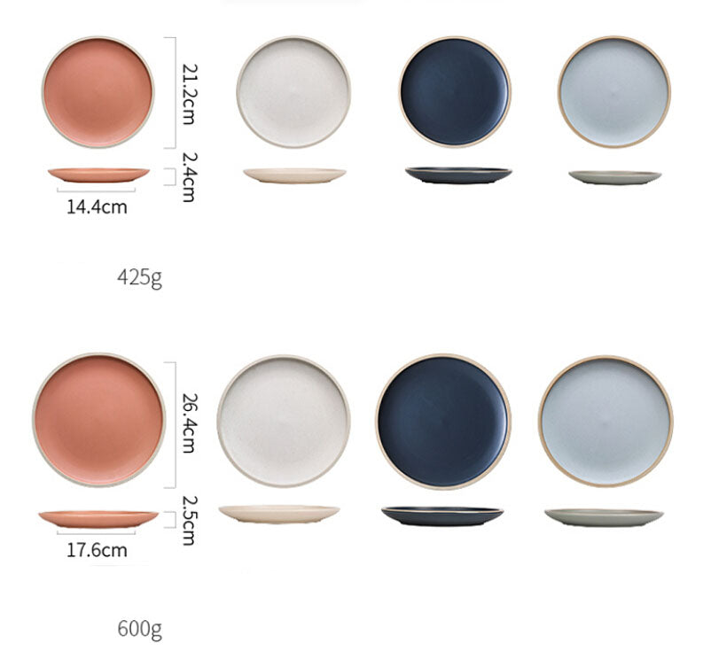 Pure color matte ceramic plate Image