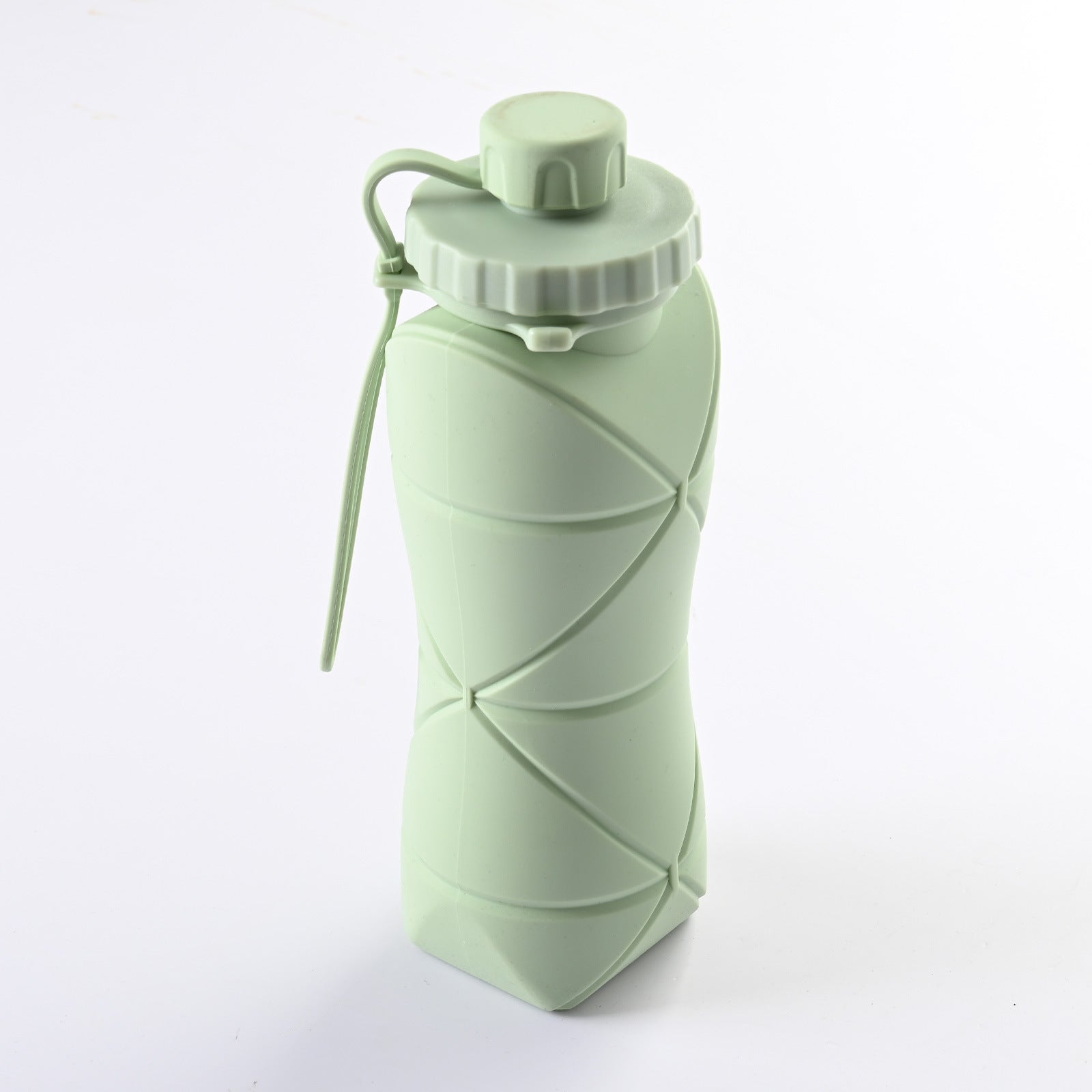 600ml Folding Silicone Water Bottle Sports Water Bottle Outdoor Travel Portable Water Cup Running Riding Camping Hiking Kettle Image