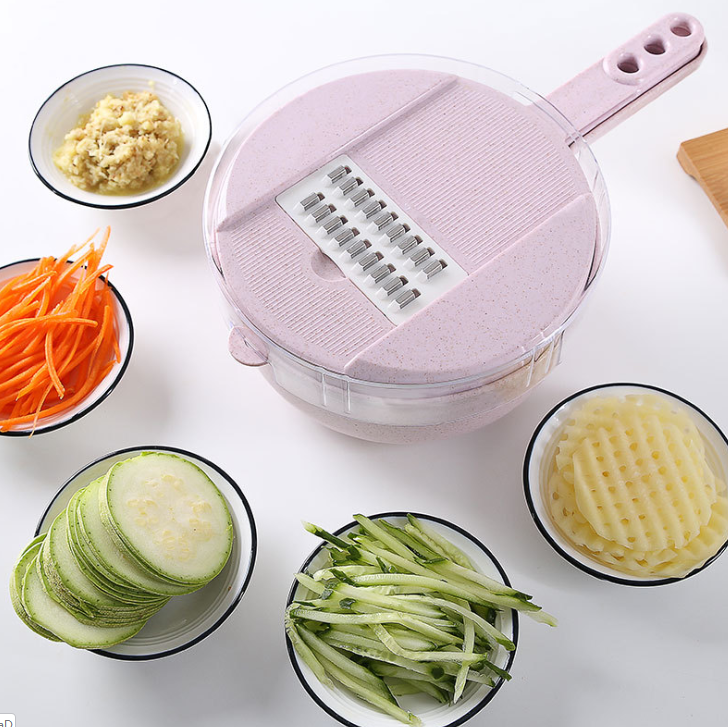 8 In 1 Mandoline Slicer Vegetable Slicer Potato Peeler Carrot Onion Grater With Strainer Vegetable Cutter Kitchen Accessories Image