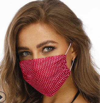 Novelty Fishnet-shaped Star Rhinestone Face Mask Image