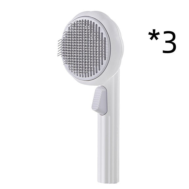 New Pet Cat Brush Hot Selling Hand-held Steel Wire Self-cleaning Comb Looper For Hair Removal Image