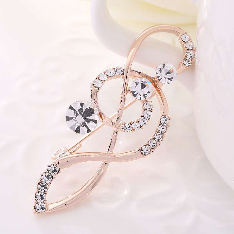 Note Brooch Corsage Alloy Ornaments Coat Sweater Accessories Image