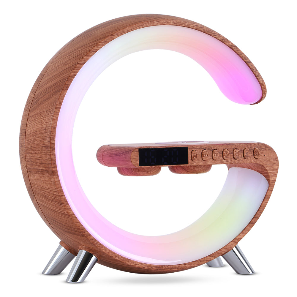 New Intelligent G Shaped LED Lamp Bluetooth Speake Wireless Charger Atmosphere Lamp App Control For Bedroom Home Decor Image