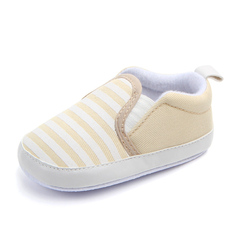 Brand New Pram Newborn Toddler Baby Girls Boys Kids Infant First Walkers Striped Classic Shoes Loafers Casual Soft Shoes Image