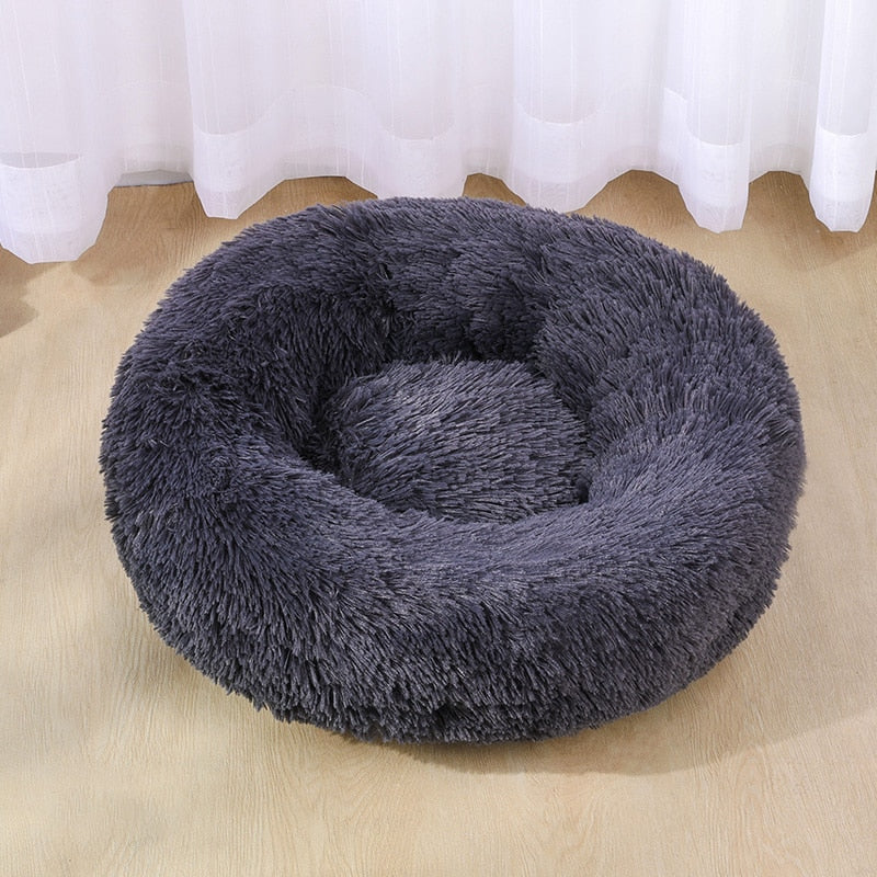 Dog Bed Super Soft Washable Long Plush Pet Kennel Deep Sleep Dog House Velvet Mats Sofa For Dog Basket Pet Cat Bed Image