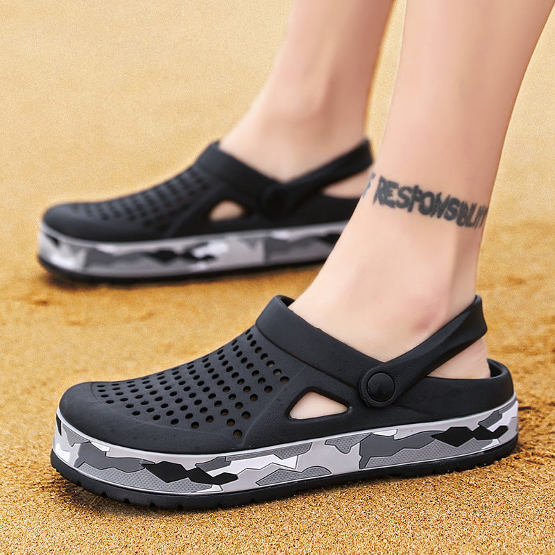 Summer Sandals With Baotou Non-Slip Slippers Thick-Soled Beach Shoes Outside The Hole Shoes Image