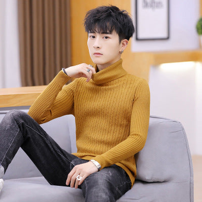 Slim-fit Sweater Men High Neck Bottoming T-shirt Sweater Men Image