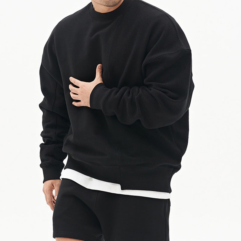 Pullover Round Neck Sweater Loose Men Clothes Image