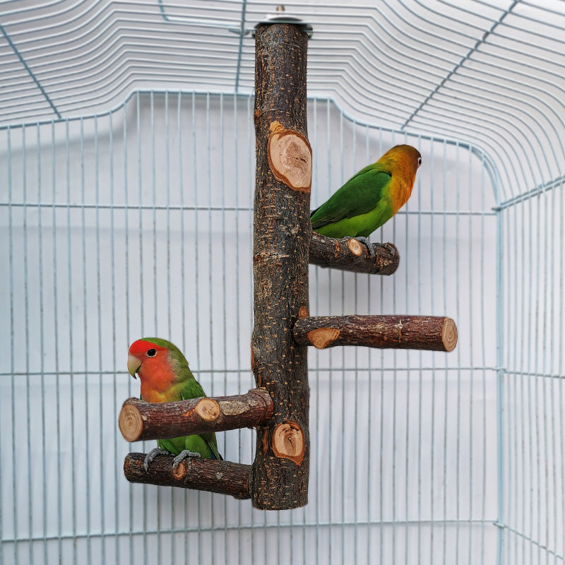 Parrot Bird Wood Stand Pole Toy Image