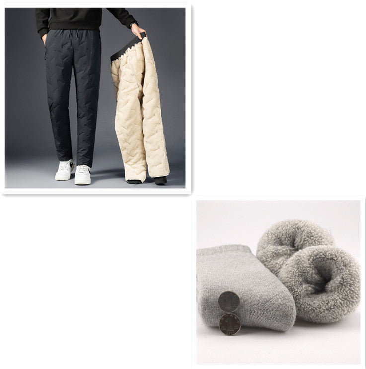 Men's Padded Cotton Trousers With Cashmere Image