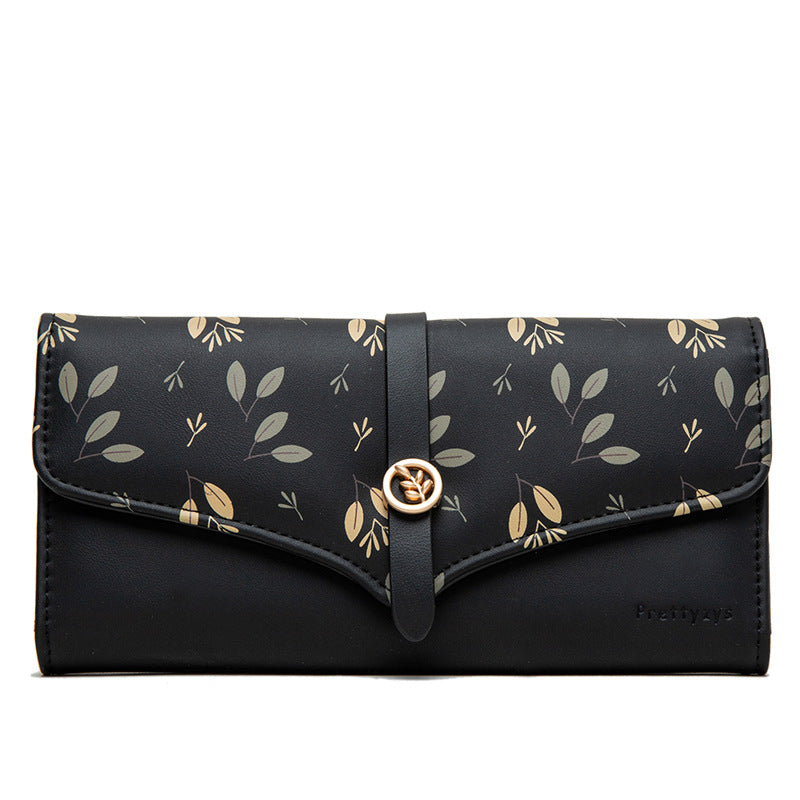 Women's Large-capacity Long Printed Hasp Clutch Image