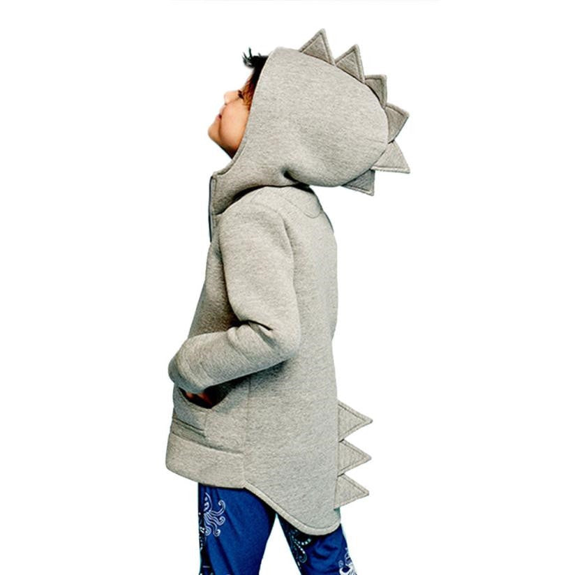 Boys Clothes Kids Baby Boy Jacket Dinosaur Hooded Coat Image