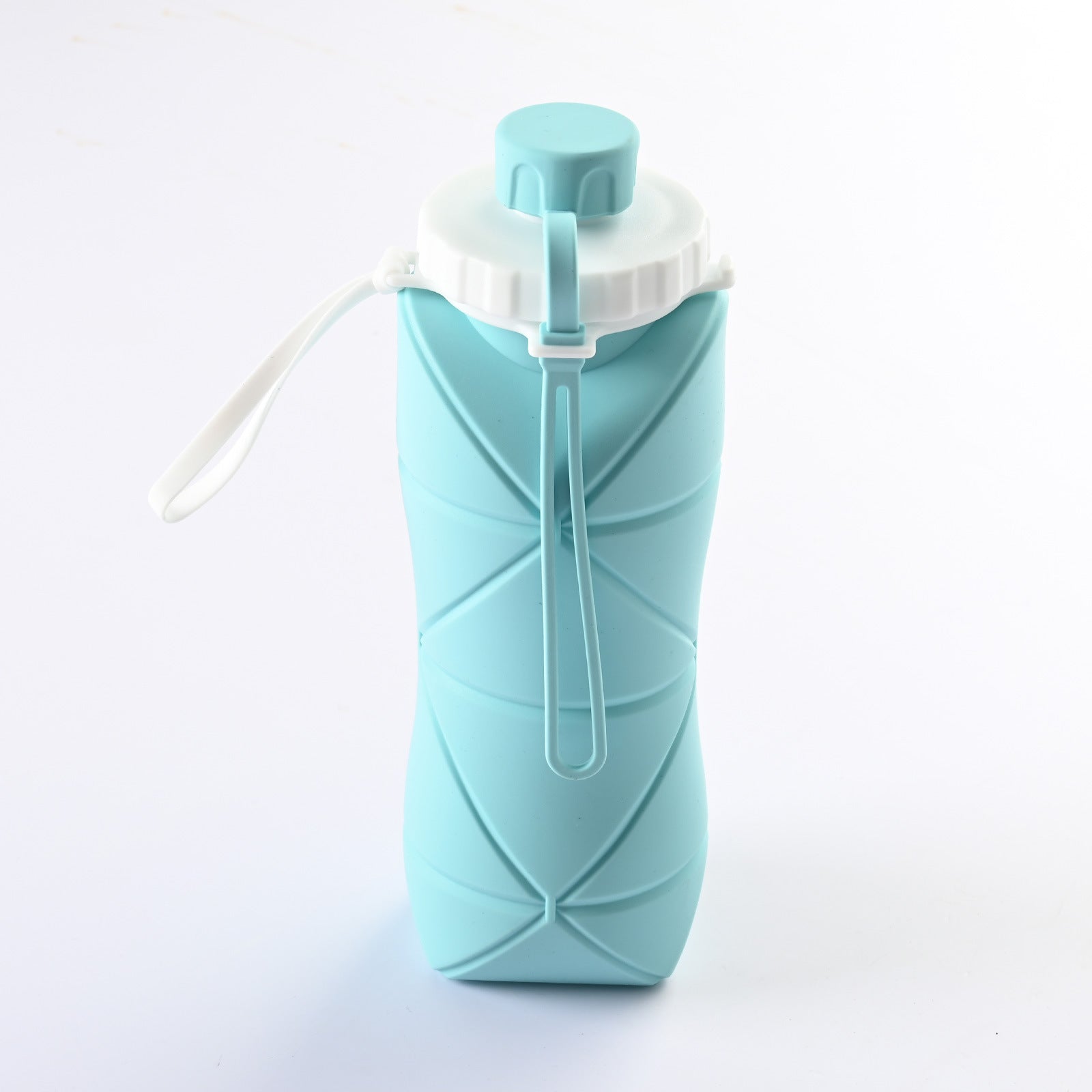 600ml Folding Silicone Water Bottle Sports Water Bottle Outdoor Travel Portable Water Cup Running Riding Camping Hiking Kettle Image