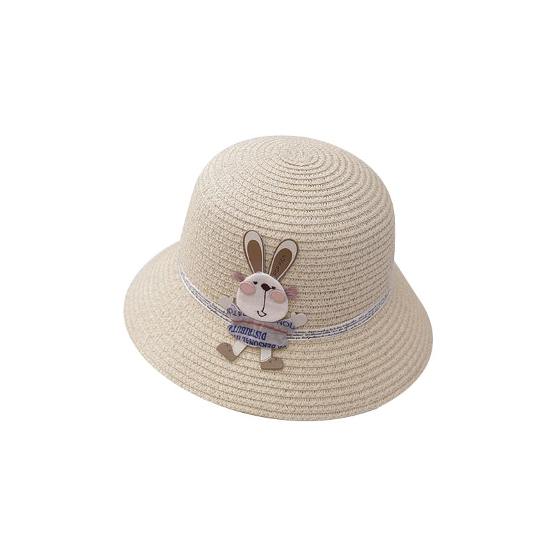 Cute Rabbit Decoration Bag Two-Piece Straw Hat Image