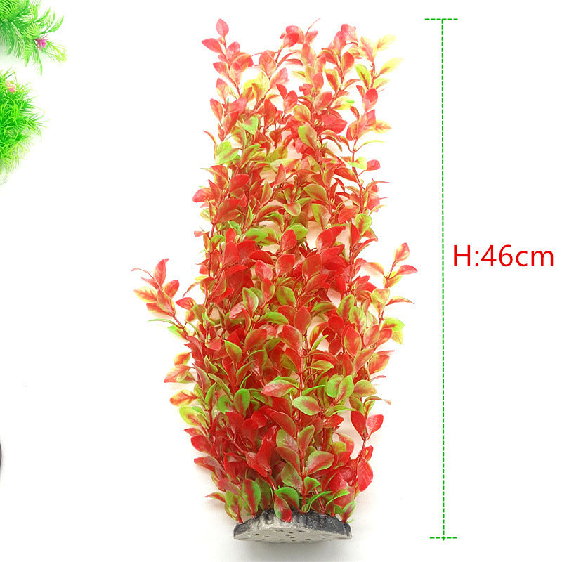 Aquarium fish tank ornament simulation plant Image