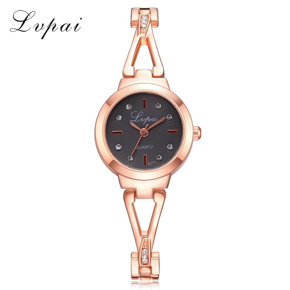 Luxury Bracelet Women Dress Watches Fashion Quartz Crystal Watches Lvpai Brand Ladies Casual Dress Sport WristWatch Image