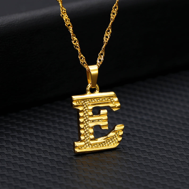 26 letters gold-plated pendant necklace Image