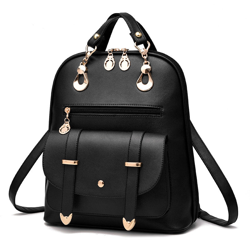 Female bag fashion PU leather dual-use backpack Image