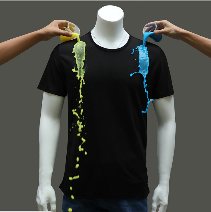 Quick-drying Waterproof Anti-fouling T-shirt Couple Half Sleeve Bottoming Shirt Image