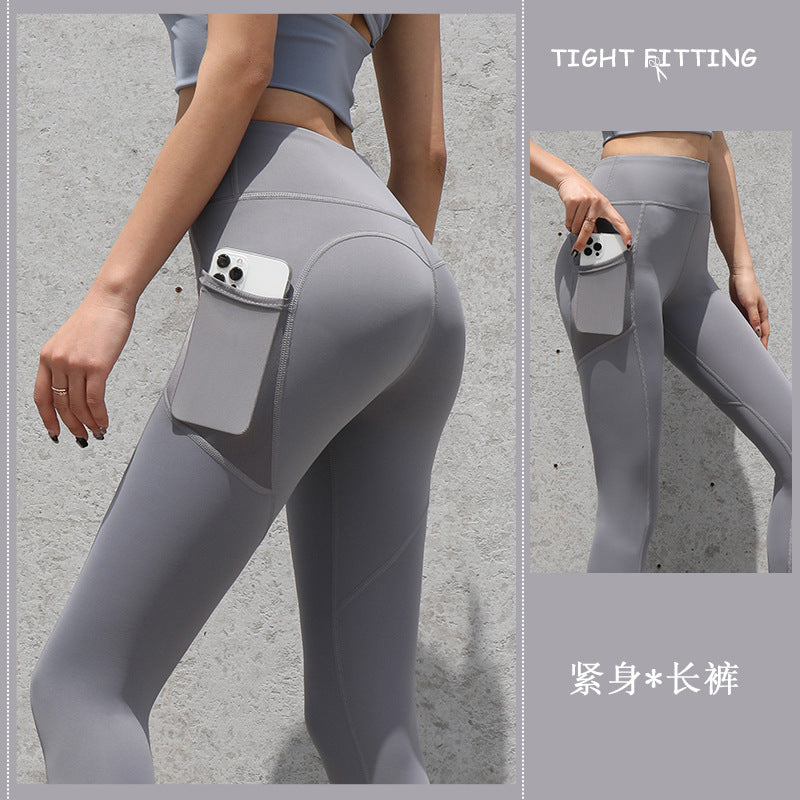 Gym Sport Seamless Leggings With Pockets Push Up High Waist Pants Women Fitness Running Yoga Pants Gym Sport Seamless Leggings Image