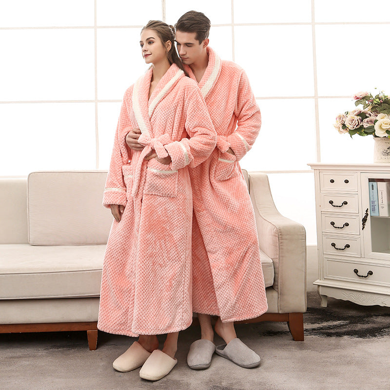 Women Pajamas Couple Gown Bathrobe Winter Robe Image