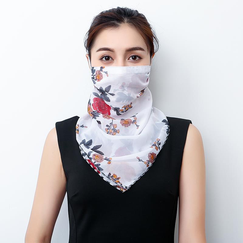 Hanging Ear Thin Face-covering Scarf Triangle Veil Scarf Image