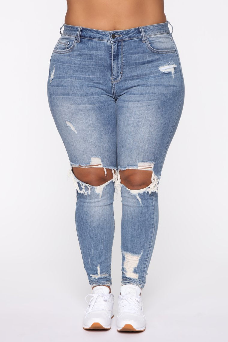 Stretch Ripped Women Plus Size Jeans Plus Size Jeans Image