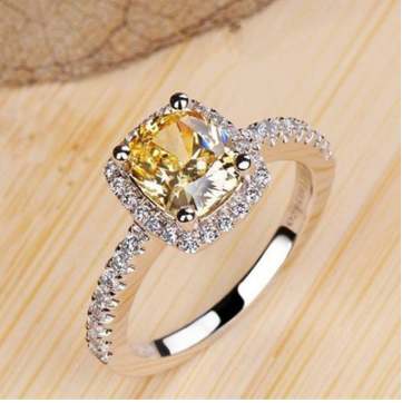 Rings For Women Bridal Wedding Anelli Trendy Jewelry Engagement Ring White Gold Color Anillos Image