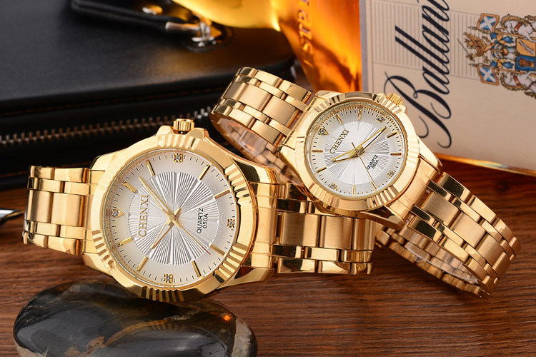 Luxury Brand Man Gold Dress Watches Stainless Steel Image