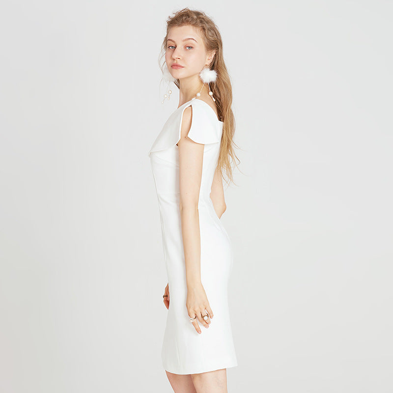 Split white dress dress Image