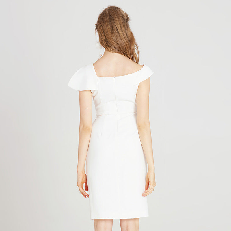 Split white dress dress Image