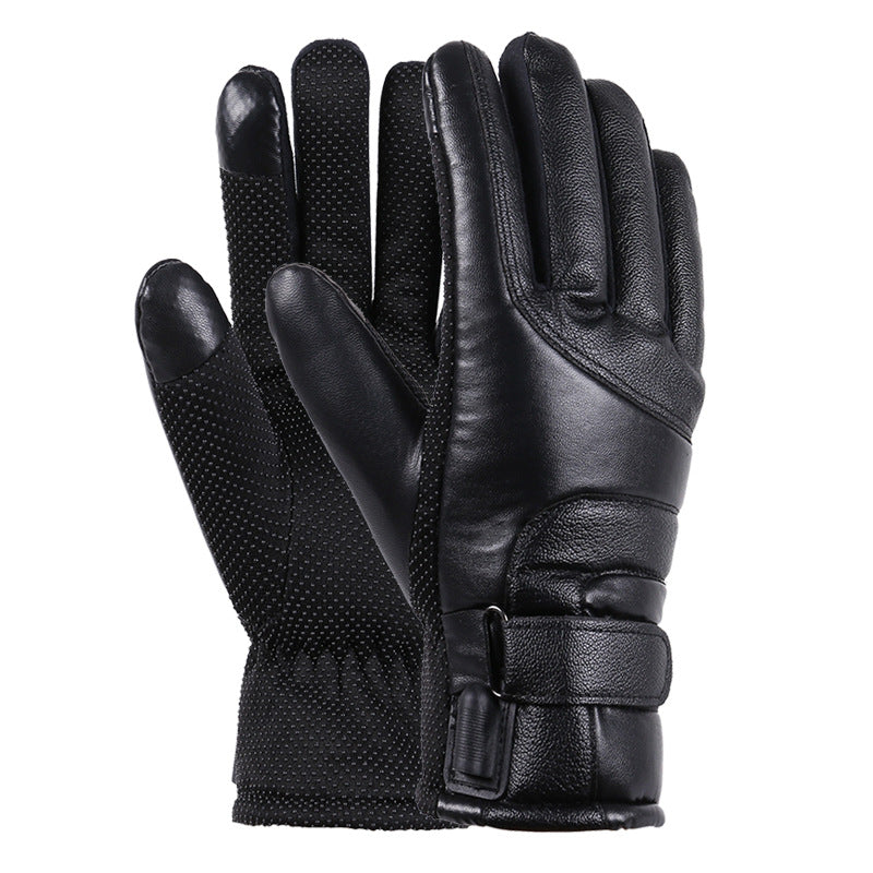 Winter Electric Heated Gloves Windproof Cycling Warm Heating Touch Screen Skiing Gloves Image