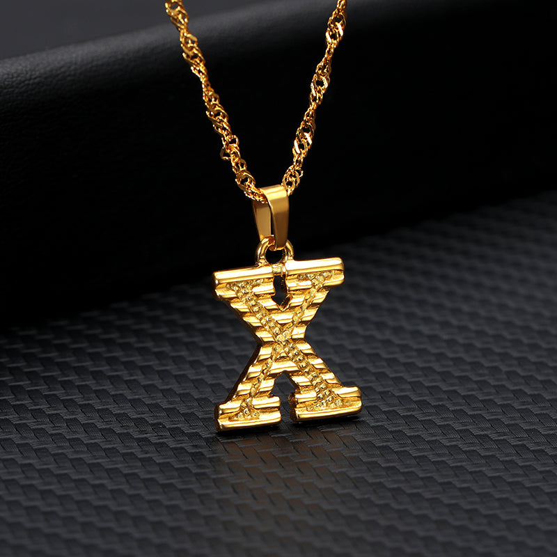 26 letters gold-plated pendant necklace Image