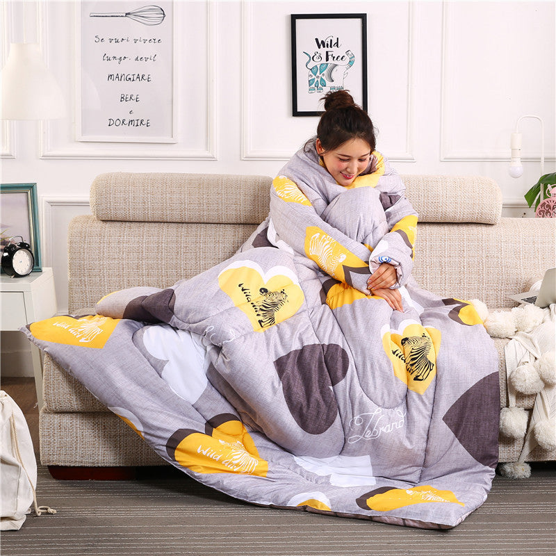 Winter Lazy Quilt with Sleeves Image