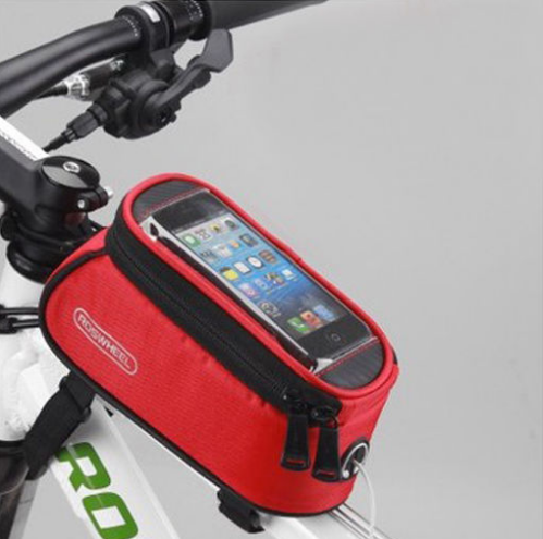 Compatible with Apple, ROSWHEEL Bicycle Frame Bags Bags Bag Holder For IPhone Mobile Phone Bag Image