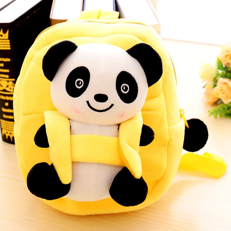 Cartoon panda plush children's school bag Image